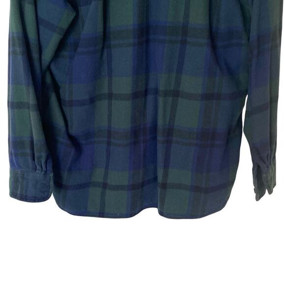 LEVI'S Men's Cotton Plaid Mid-weight Flannel Shirt in Navy/Green, Size X-Large - Picture 8 of 12
